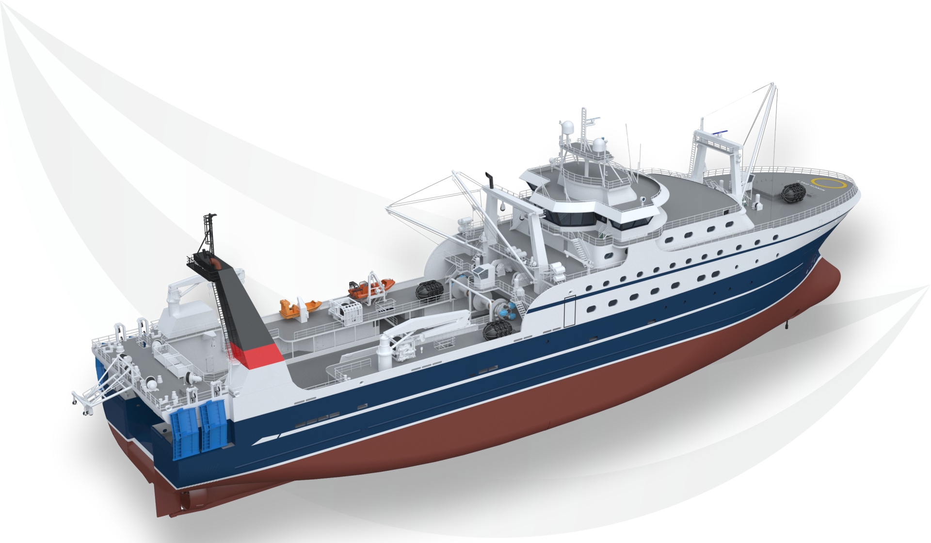 Корабль с оборудованием